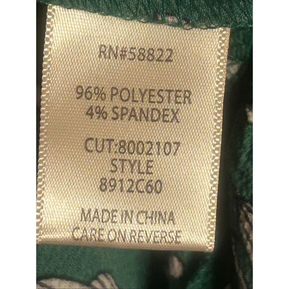 Max Studio Floral Green Ruffle Crepe High Low Tie Wrap Dress NWT Size Large (597 - Picture 5 of 9